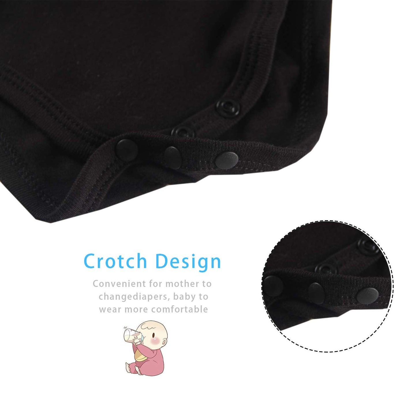 Ysculbutol Baby Twins Bodysuits Funny Double Trouble Cute Romper Twin Jumpsuits Hat Set(Sweet Blacksm)