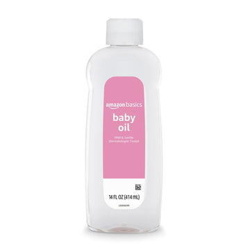 Amazon Basics Baby Oil, Mild & Gentle, Dermatologist Tested, Lightly Scented, 14 Fluid Ounces (Previously Solimo)