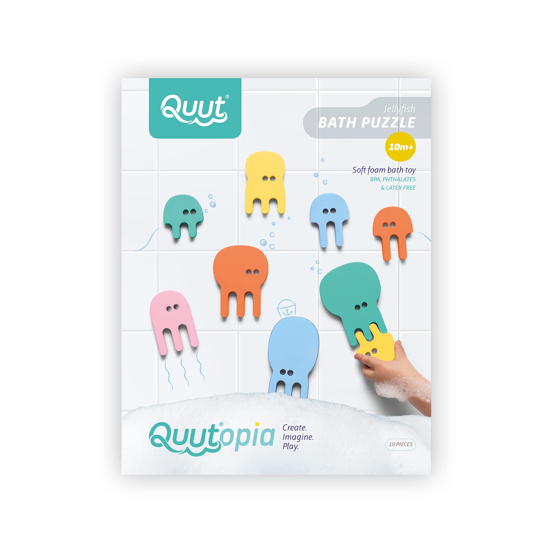 Quut 171003 Quutopia-Jellyfish Bath Puzzle. Create, Imagine, Play