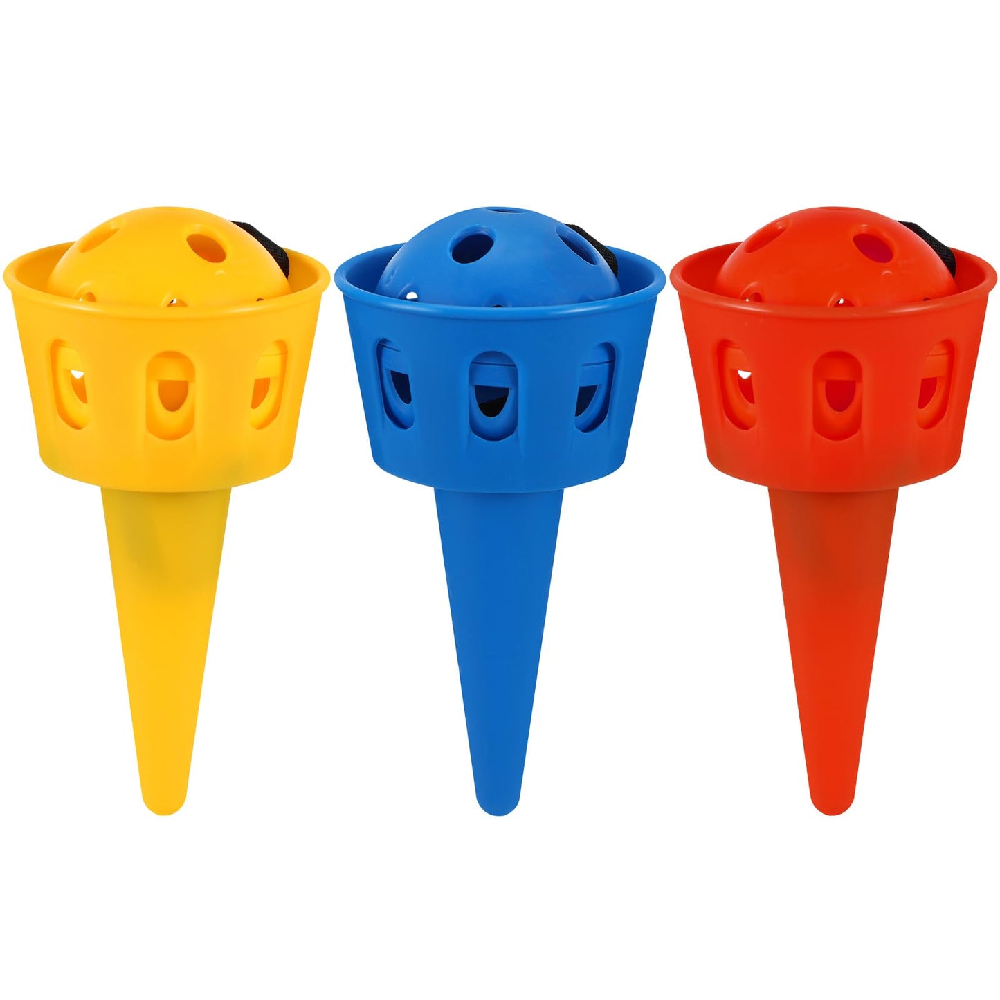 Toyvian 3 Pcs Children Toys Kids Playset Scoop Ball Toy Chuck Ball Toy Out Door Toys Childrens Toys and Cup Game Catch a Ball in