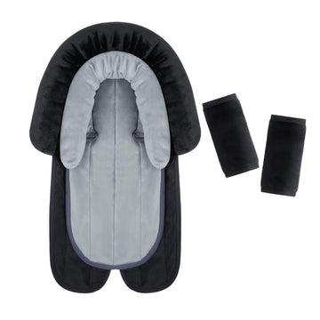 Coolbebe New Babybody Support & Strap Covers Set For Newborn Infant Toddler- Extra Soft Stroller Cushion Pads Car Seat Insert, P