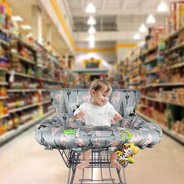 Icopuca Shopping Cart Cover, 2-In-1 Cart Cover For Babies N High Chair Cover, Padded Grocery Cart Cover For Baby Boy Girl,With S