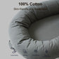 Coocoobaby Deluxe Infant Lounger, Baby Nest Cover For Baby Girls & Boys, Newborn Essentials For Baby 0-12 Months, 100% Cotton, P