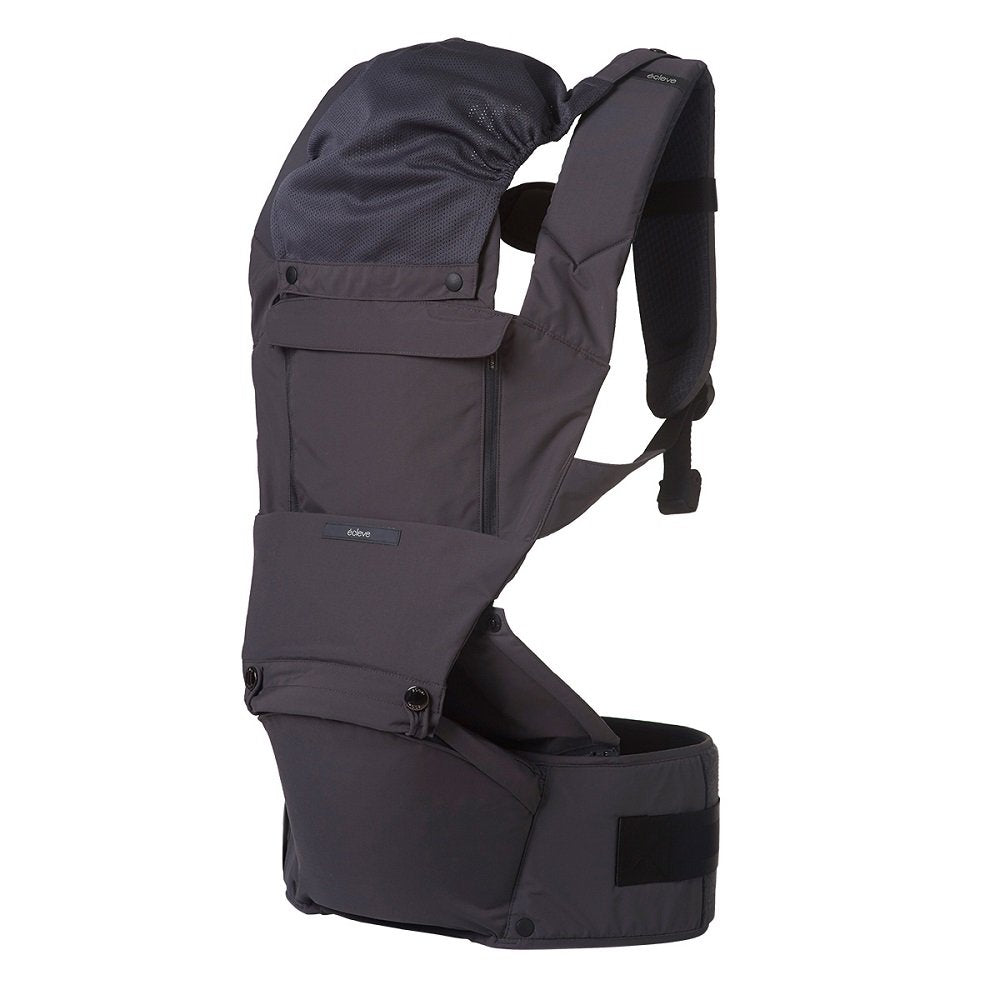   CLEVE Pulse Ultimate Comfort Hip Seat Baby Carrier - Award-Winning 9 Position Front & Back Carry - US Safety Certified Up to 4