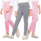Real Basics Girls Regular Fit Cotton Leggings (RBGLegP334(Pbun,Blacksti,PStr)_Multicolour_3 Years4 Years)