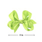 3 Inch Satin Bow For Little Girls - 2 Pcs (Neon Green)