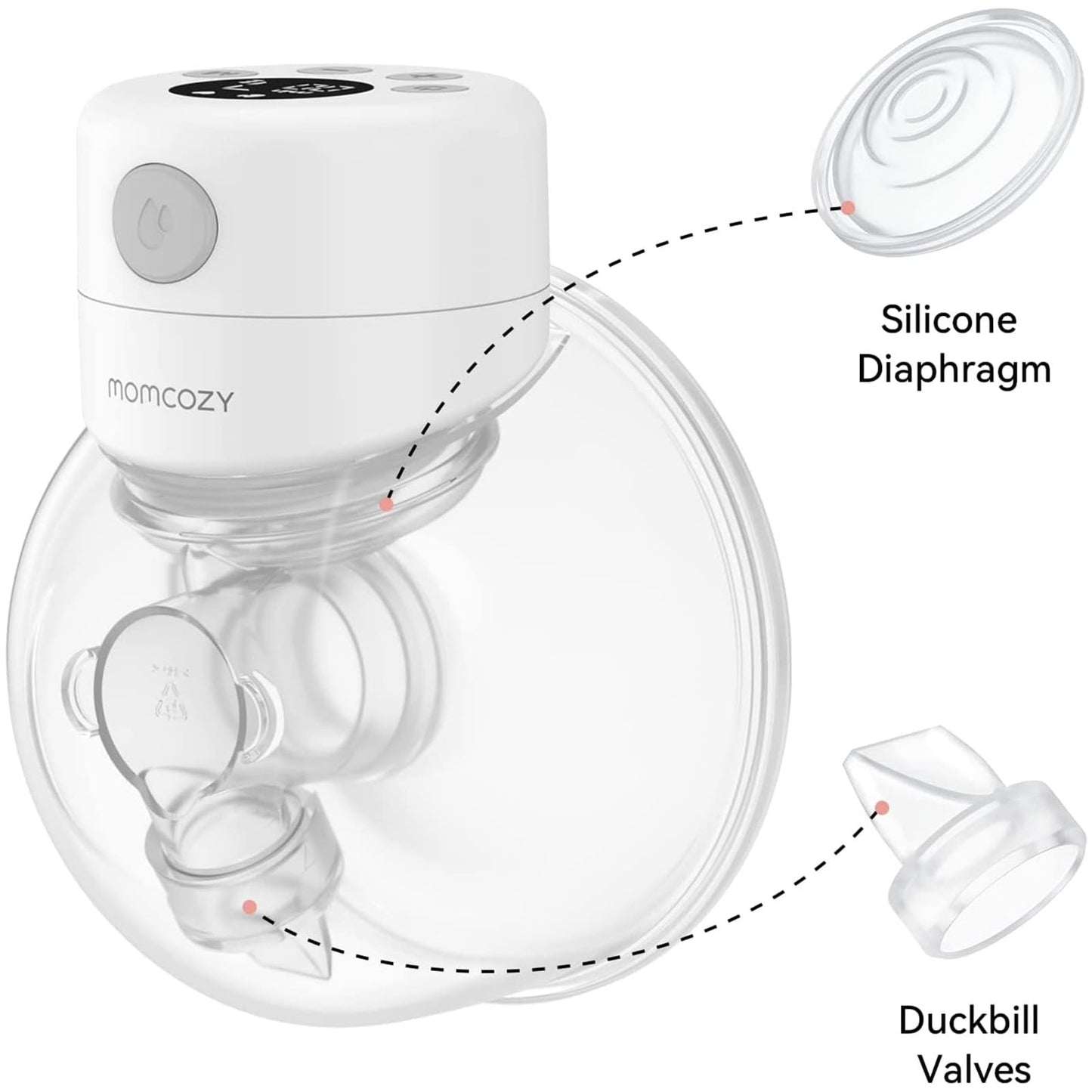 14 Pack Duckbill Valves & 12 Pack Silicone Diaphragm Compatible With Momcozy S9 Pro / S12 Pro/Momcozy S9 S12 Wearable Breast Pum