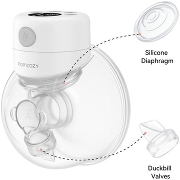 14 Pack Duckbill Valves & 12 Pack Silicone Diaphragm Compatible With Momcozy S9 Pro / S12 Pro/Momcozy S9 S12 Wearable Breast Pum