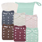 babygoal Newborn Cloth Diapers Pack of 13 for 5-12lbs Preemie Girl, Cloth Diaper Covers 6 Pack with 6pcs Inserts and Wet Bag, Re