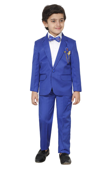 Fourfolds BoyS 4Piece Suit (Fs203, Blue, 12)