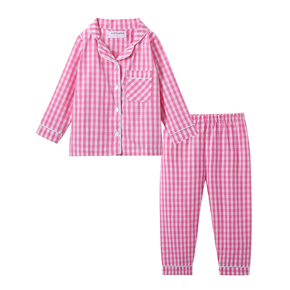 Mud Kingdom Baby Pajamas For Girls Boys Kids Clothes Sets Button Down Lattice 10 WBBAPB07WDJL4CZ