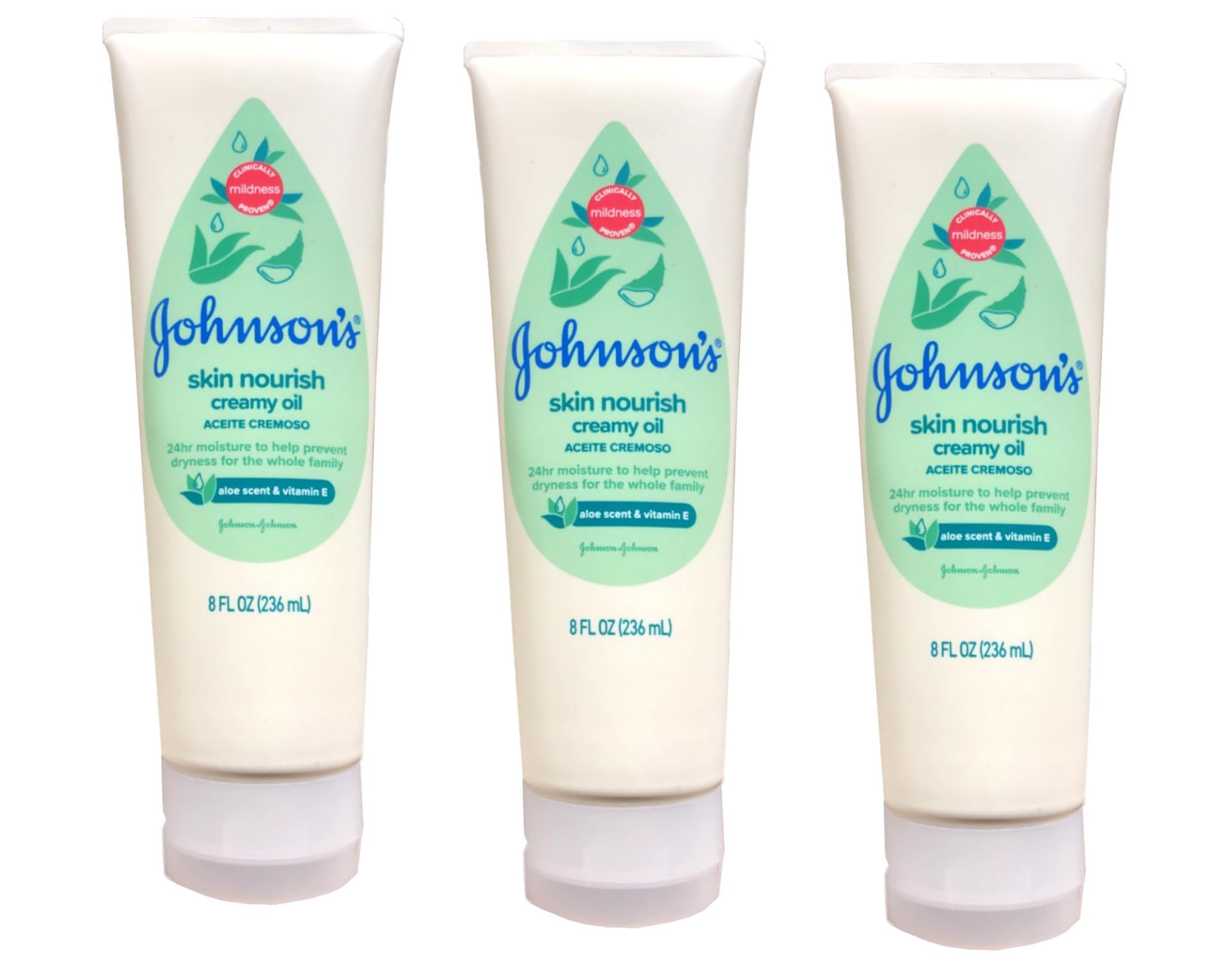 Johnson'S Baby Creamy Oil With Aloe & Vitamin E, Moisturizing Baby Body Lotion For Delicate Skin, Hypoallergenic And Free Of Par