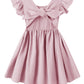 Dutebare Toddler Girls Dress Cotton Linen Ruffle Halter Sleeveless Kids Casual Summer Beach Party Dresses Pink 80