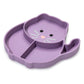 Melii Divided Silicone Suction Plate - 100% Silicone, For Baby + Toddlers - Bpa Free, Dishwasher & Microwave Safe (Cat)