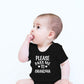 Cbtwear Please Pass Me To Grandma Baby Bodysuit Funny Infant Outfit Cute Newborn Clothes Unisex Romper (6 Months, Black)