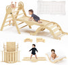 Pikler Triangle Set With Cushion, Indoor Climbing Toys, Montessori Climbing Set, Climbing Toys For Toddlers 1-3 Inside, 9 Combin