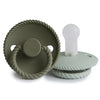 Frigg Rope Silkysoft Silicone Baby Pacifier | Made In Denmark | Bpa-Free (Olive/Sage, 6-18 Months)