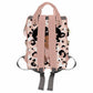 Artsadd Personalized Diaper Bag Backpack With Name, Dots Pink Bow Tie Bow Tie Daypack Mommy Nappy Baby Bag Customized Large Capa