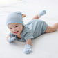 Mamimaka Baby Hat And Mittens Set Newborn Baby Hats Caps For Baby Boys Girls 0-6 Months 100% Cotton