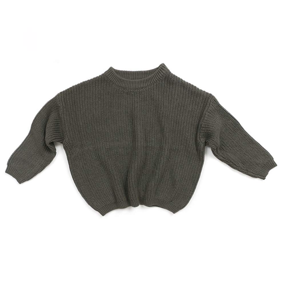 Afunbaby Baby Girl Boy Knit Sweater Blouse Pullover Sweatshirt Warm Crewneck Long Sleeve Tops For Infant Toddler (2-3T,A-Green)