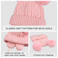Jangannsa Cute Knitted Boys Girls Christmas Beanie Warm Earflap Winter Hat Infant Toddler Baby Beanie 0-6Y (M, Pink Pompom)