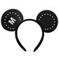 ODOCARE Handmade Mouse Ears Headband for Women and Girls, Letter M Shiny Bow Mouse Ears Costume Accessories(Shiny M)