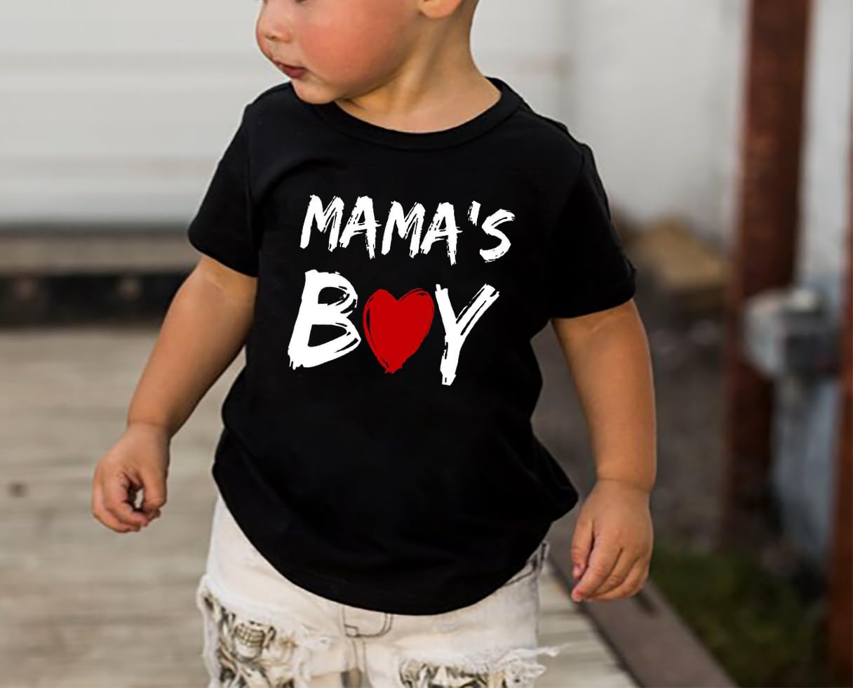 Toddler Boy Valentine'S Day T Shirt Cute Lover Boy Shirt Kids Funny Letter Print Valentine'S Day Shirts Tops (4-5T, Black2)