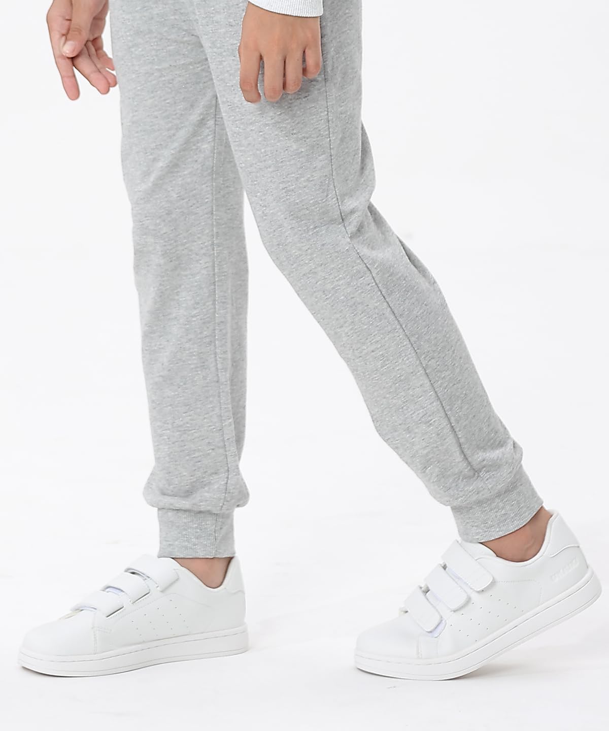 Gfqlong Toddler Boys 3 Pack Cotton Active Jogger Sweatpants,Kids Casual Athletic Solid Pocket Pull On Pants,Beige+ Grey+ Water B