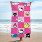 Jay Franco Hello Kitty Bath Pool Beach Towel - Super Soft & Absorbent 100% Cotton Towel With My Melody, Cinnamoroll, And Keroppi