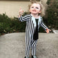 Singcoco Baby Boy Halloween Costume Outfit Newborn Striped Romper (Black,6-12 Months)