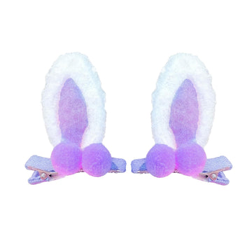 DDNFO Easter Rabbit Ear Hair Clips Flower Hair Hoop Girl Baby Cute Flower Crown Head Piece Hair Accessory.(F80-G)