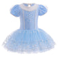 DYMCII Baby Girls Frozen Elsa Princess Ballet Dress Leotards Skirted Tutu Kids Halloween Xmas Party Fancy Costume Blue 4-5T