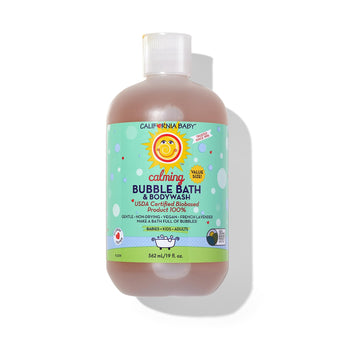 California Baby Calming Bubble Bath - Calming Scent Of Lavender & Clary Sage Essential Oils, Perfect Before Bedtime, 100% Plant-