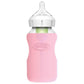 Dr. Brown'S Natural Flow Options+ Glass Baby Bottle Sleeves,100% Silicone,9 Oz,Wide-Neck,Pink