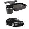 Oshotto (FT04) Foldable Car Auto Headrest Rear Back Seat Table Drink Food Cup Tray Holder Compatible with BMW 5 Series  Black