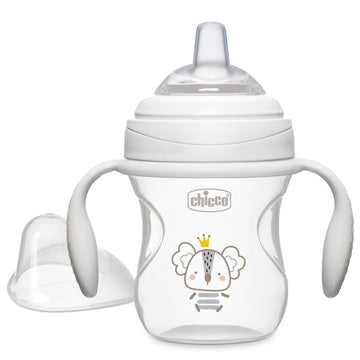 Chicco Transition Sippy Cup with Silicone Spout and Spill-Free Lid 7oz. | Calibration Markings | Removable Handles | Top-Rack Di