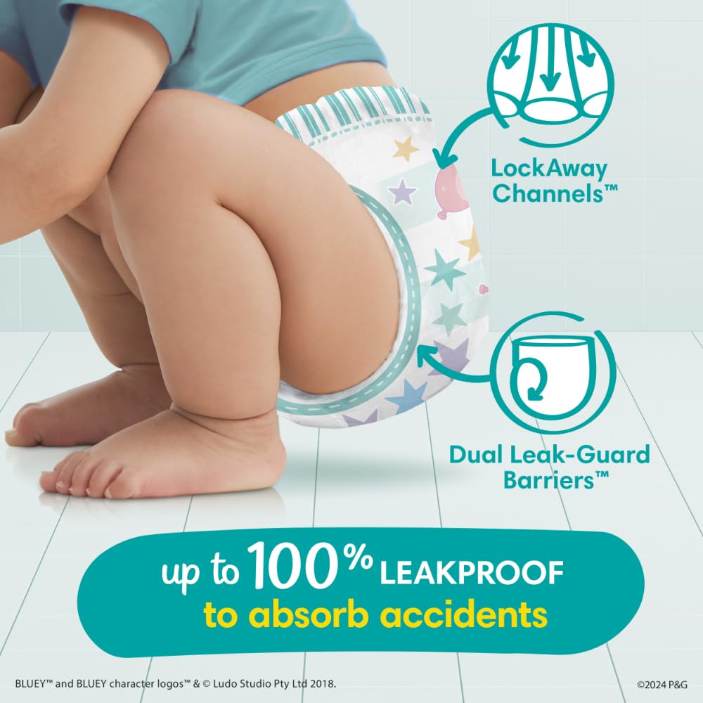 Pampers Training Pants - Easy Ups Boys & Girls Bluey - Size 5T-6T, 80 Count, Children'S Potty Underwear (Packaging May Vary)