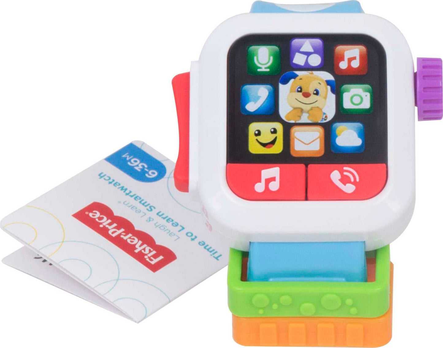 Fisher-Price Baby to Toddler Toy Laugh & Learn Time to Learn Smartwatch with Lights & Music for Pretend Play Infants Ages 6+ Mon