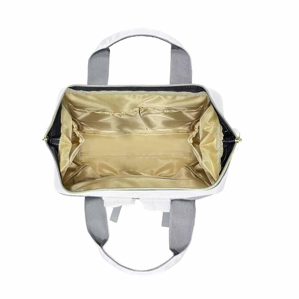 Personalized Diaper Backpack, Custom Logo White Blue Diaper Bag Baby Nappy Bag Fashion Shoulder Bag Casual Daypack Bag For Men W