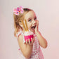 Birthday Hair Clips - 2Pc Pink Glitter Bow Hair Clips With Mesh Material And Colorful Balls For 4Th Birthday Baby Bow Party Deco