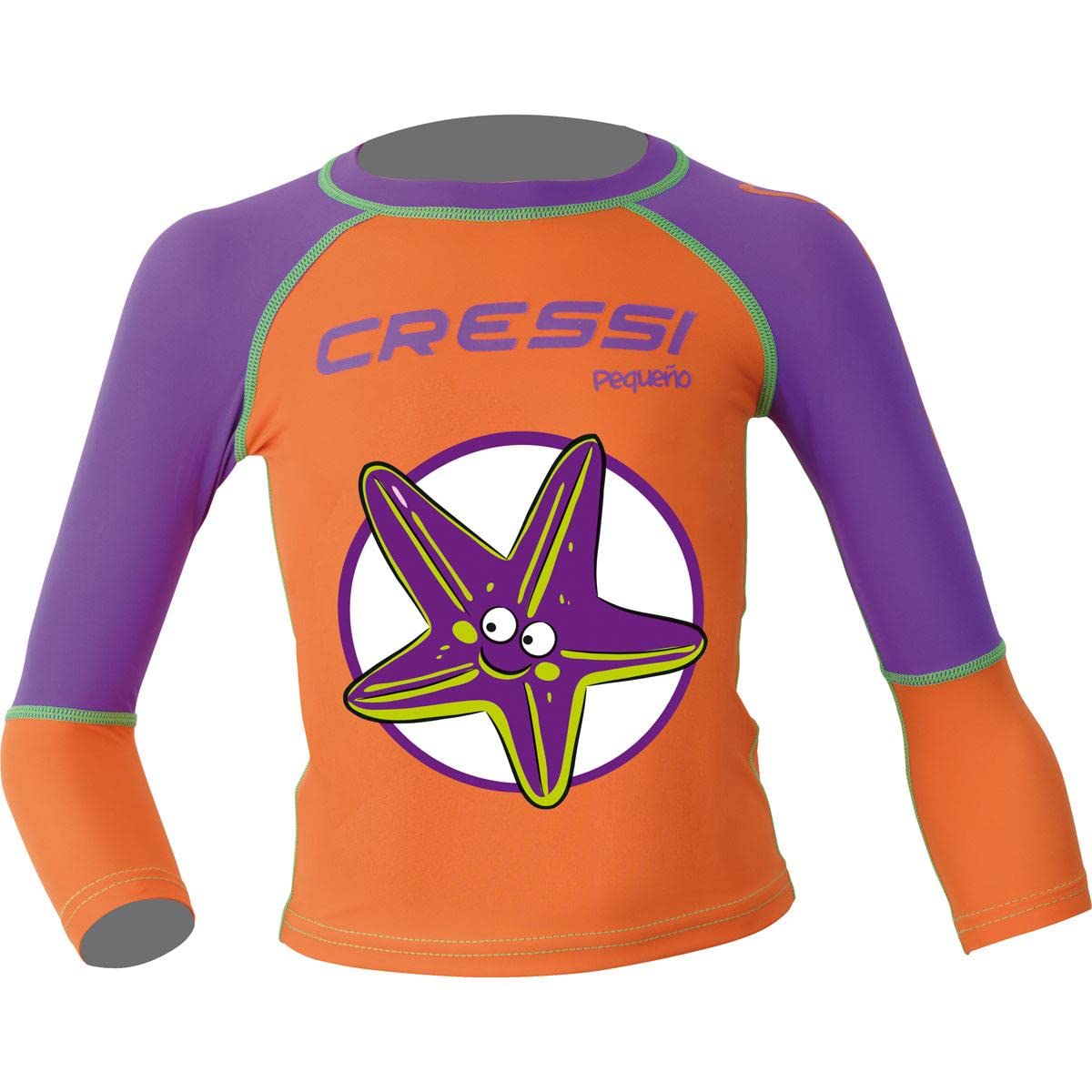 Cressi Pequeno Rash Guard Girl, Starfish, Xl (6T-7T)