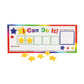 Kenson Kids I Can Do It!    Token Board. Colorful Magnetic Rewards Chart with Positive-Reinforcement Stars and Customizable Goal