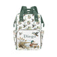 Personalized Diaper Bag Backpack for Women, Custom Name Nursing Mommy Daypack, Mallard Ducks Diaper Bag for Girls Boys, New Mom 