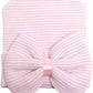 Dreshow Bqubo 4 Pack Newborn Hospital Hat Infant Baby Hat Cap With Big Bow Soft Cute Knot Nursery Beanie