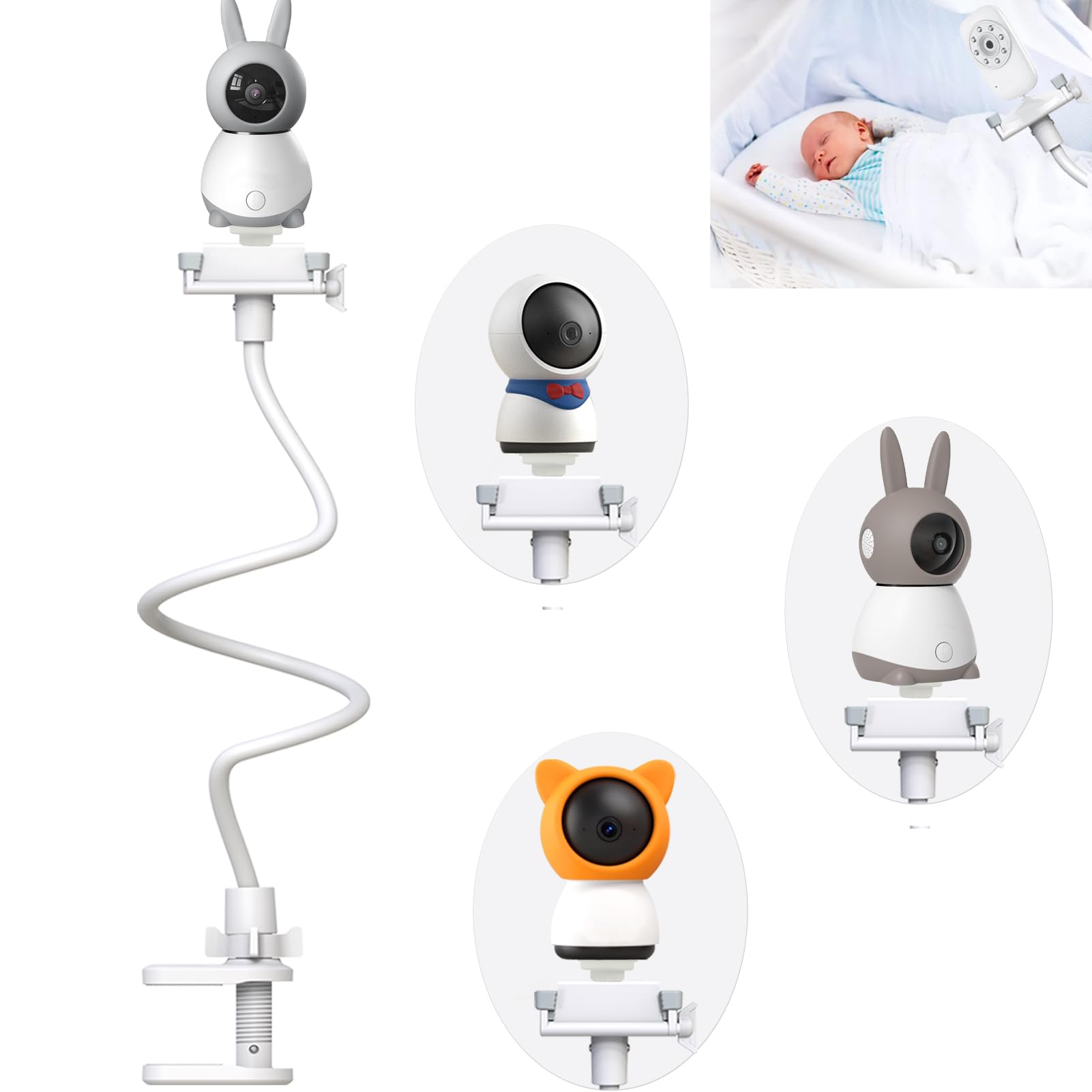 Eysaft Baby Monitor Holder Mount For Boifun Baby 2S,Baby 5S,Baby 6T/Iegeek Baby 1T/Deatti Bm101-M