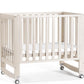 MAMAZING EvoNest Baby Crib, 6 in 1 Convertible Mini Crib with Wheels, 100% New Zealand Pinewood Growing Bed, 4 Adjustable Mattre