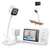 NUOTUN Baby Monitor with Camera and Audio, Baby Monitor No Wifi with Clip for Crib & Stand, Portable 2.8 HD Wireless Monitor 108