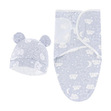 BNF Newborn Swaddle Wraps Wrap Hat Babies Infant Blanket for Newborn Girls Gifts Clouds | Baby | Nursery Bedding | Sleeping Bags