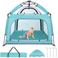 Bend River Portable Baby Playpen with Canopy, Infant Play Yard, Beach Tent, Mosquito Net for Indoor and Outdoor (Green)