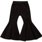 Taohong Toddler Baby Girl Flared Jeans Ripped Trousers Bell-Bottom Denim Pants Spring Fall Clothes Black